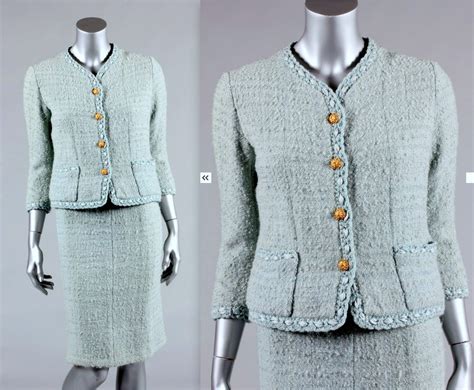 second hand chanel suits|vintage chanel tweed suit.